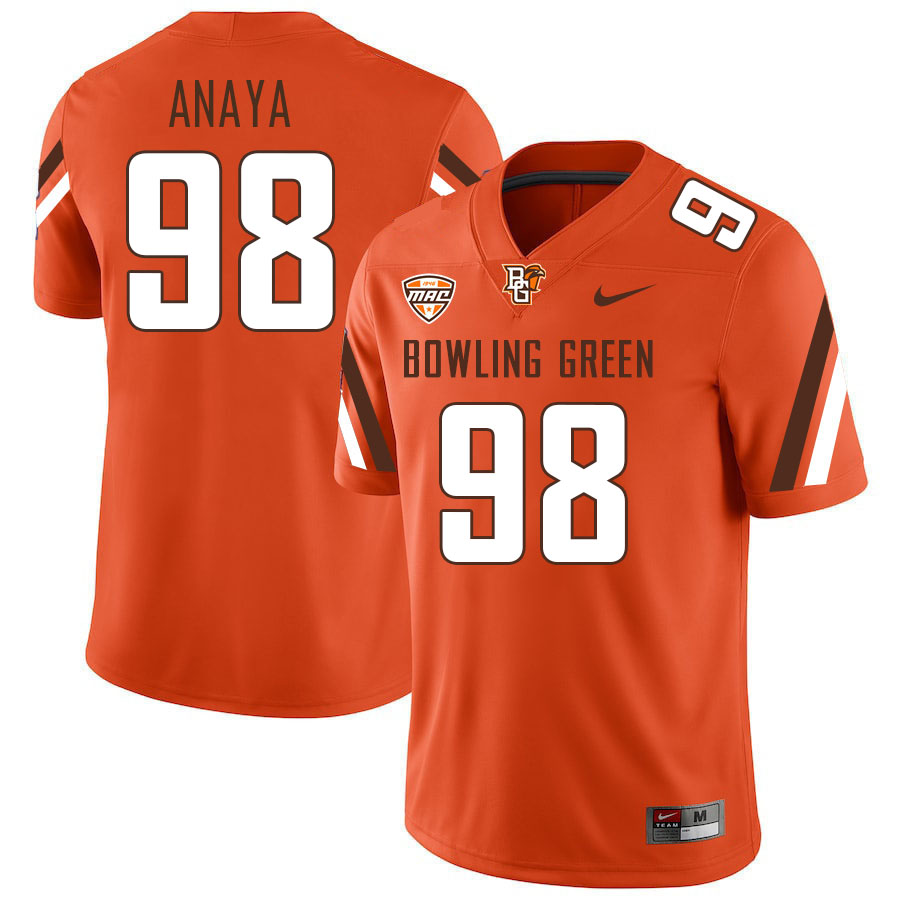 Bowling Green Falcons #98 Alan Anaya College Football Jerseys Stitched Sale-Orange